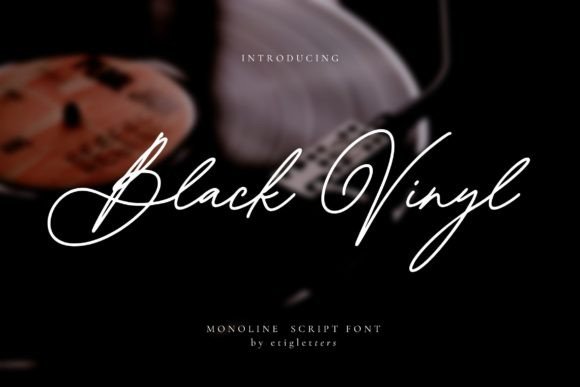 Black Vinyl Font for Handmade Creations