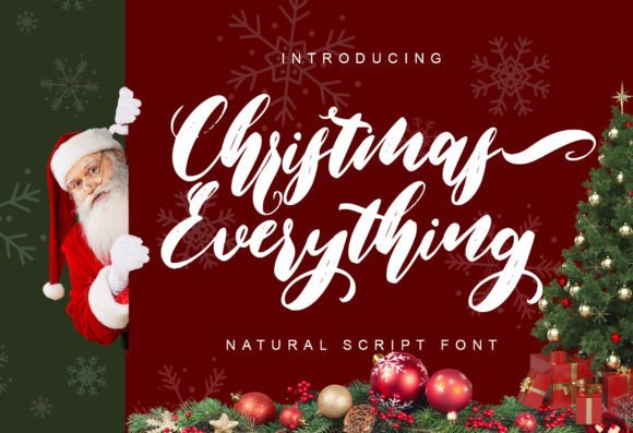 Christmas Everything Font for Web Design