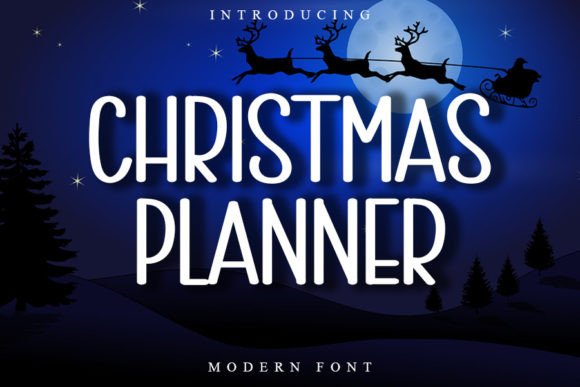 Christmas Planner Font for Web Design and Branding