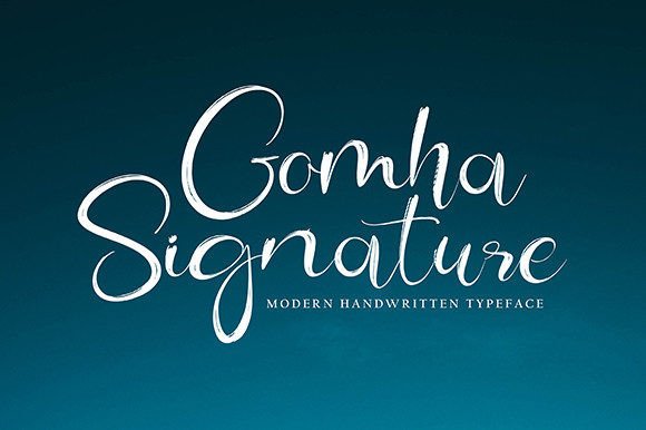 Gomha Signature: A Stylish Handwritten Font for Web Design