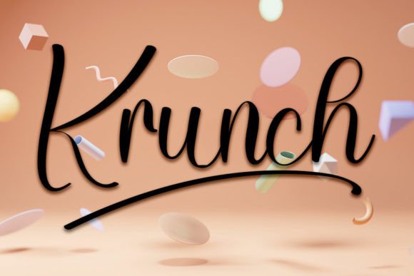 Krunch: A Handwritten Font with Timeless Elegance