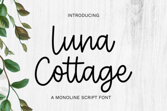 Luna Cottage: A Graceful Script Font for Handmade Creations