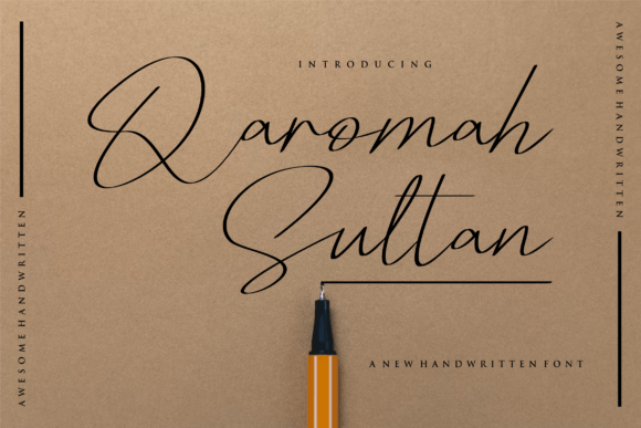 Qaromahsultan: A Modern Script Font for Editorial Elegance