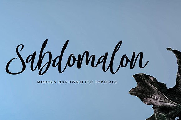 Sabdomalon: A Handwritten Font for Elegant Editorial Design