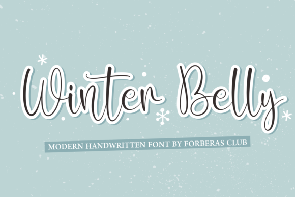 Winter Belly Font for Handmade Projects